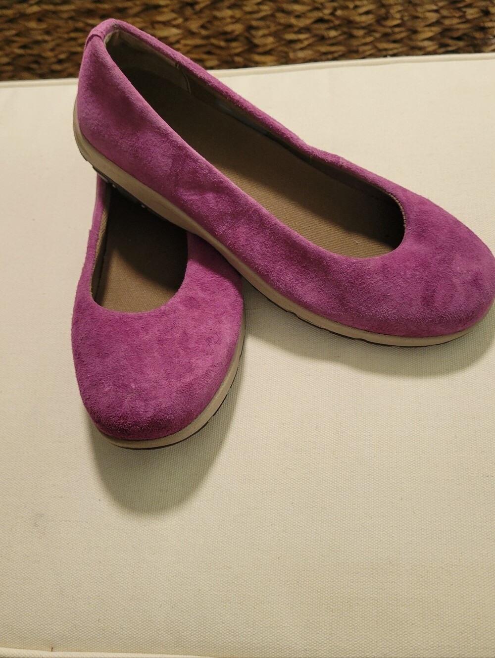 Duluth Trading Co Purple Suede Ballet Flats